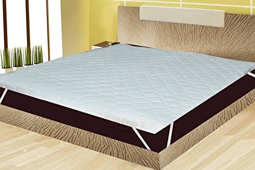 Rajasthan Crafts Microfiber Double Bed King Size Waterproof and Dust Proof Mattress Protector(White, 180x195cm)