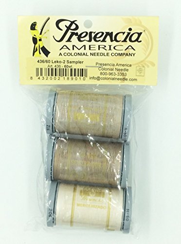 Presencia Cotton Thread Doug Leko Neutrals Sampler #2 60wt / 600M / 3 spools