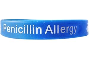 JUDE JEWELERS Blue Silicone Rubber Medical Awareness Alert Bracelet