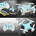 KiiToys Quadcopter Drone RC Helicopter Quad Copter Toy - Micro Mini Nano Size - 3D Flip Air Light Show - 6 Axis Gyro - 4 Channels Radio Control - 2.4 ghz 100 ft range - 