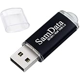 SamData USB Flash Drives 8GB 1 Pack USB 2.0 Thumb Drives Memory Stick with LED Indicator (Black, 8GB-1Pack)