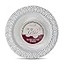 [32 Count - 10 Inch Plates] Laura Stein Designer Tableware Premium Heavyweight Plastic White Dinner Plates With Silver Border, Party & Wedding Plate, Glitz Series, Disposable Dishes