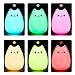 Mystery Cat Night Light for Kids, Soft Silicone LED Baby Nursery Sleep Relaxing Tap Light, Children Toy Nightlight, Decorative Desk Light for Bedroom