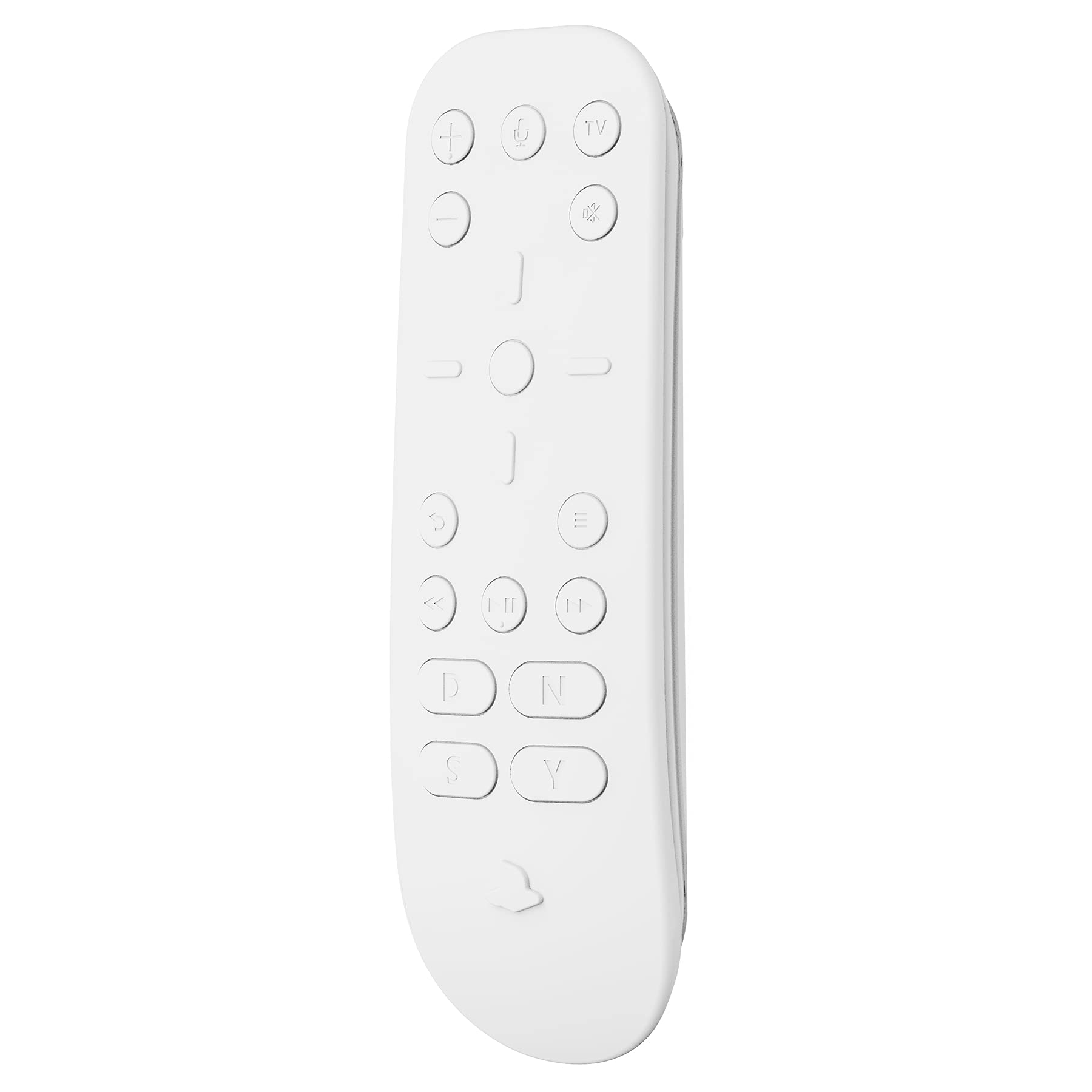 PlayVital PS5 Media Remote Controller Compatible Silicone Case, Dedicated Protective Cover for PS5 Media Remote Control, Overall Protective Case [White]