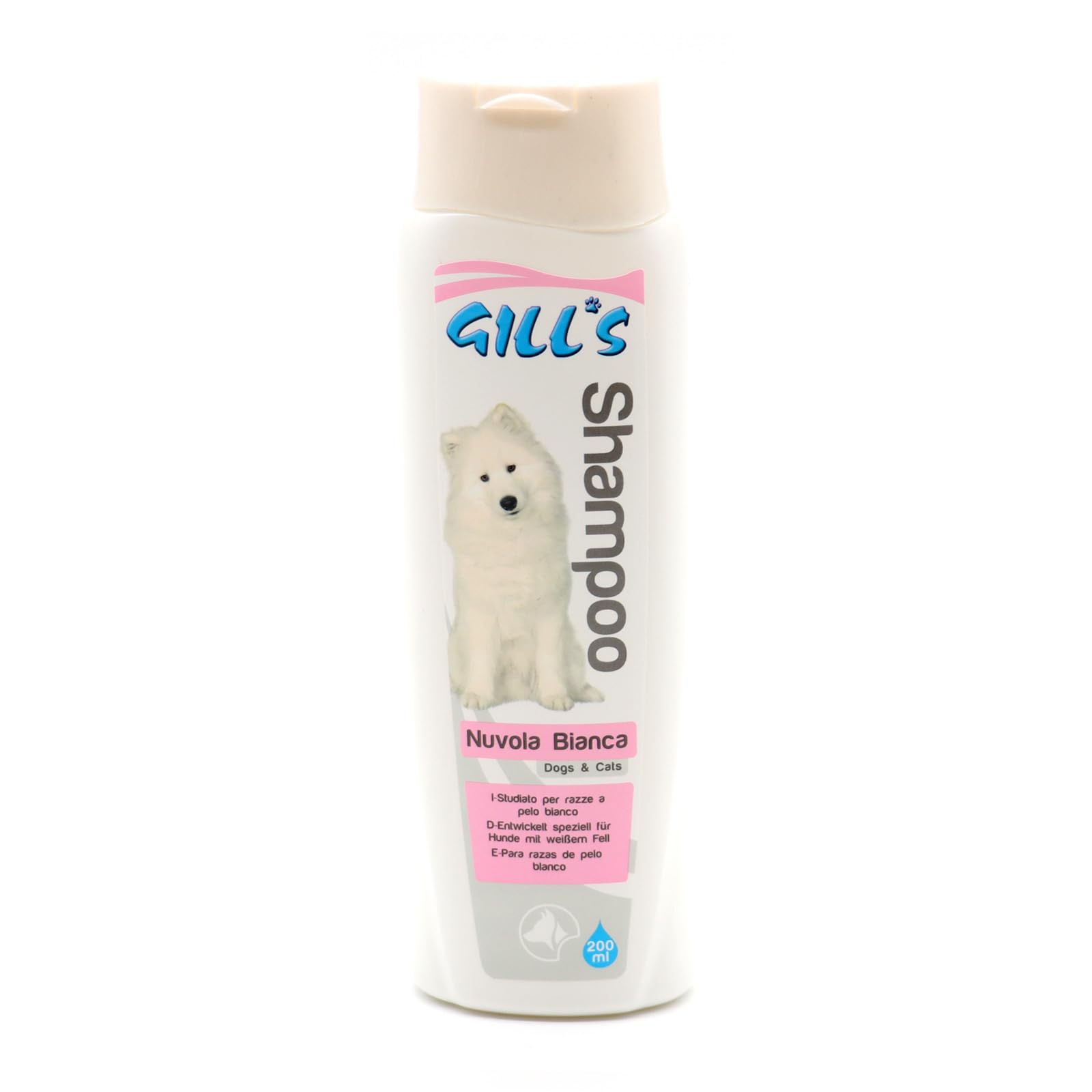 Croci Gill's - White Cloud Shampoo, shampoo for light and long haired dogs, makes the hair soft and fluffy, 200ml