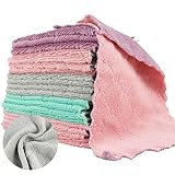 LOKiVE 21 Pack Microfiber Cleaning Cloth,Kitchen Dish Towels,Super Absorbent Cor