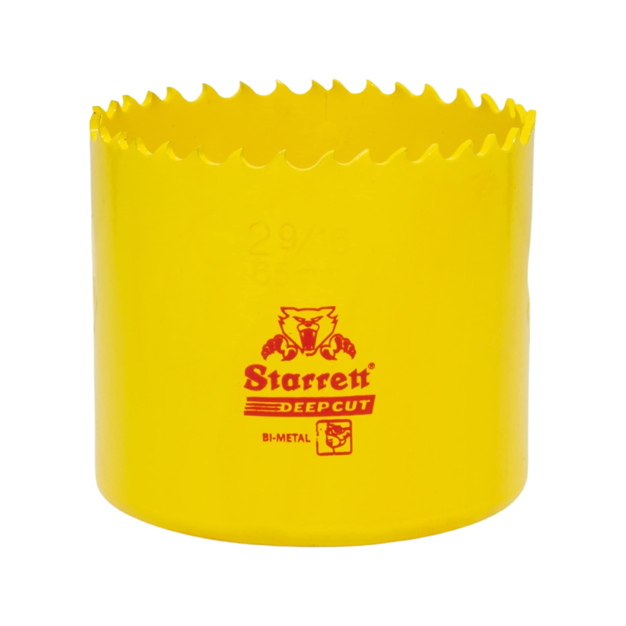 Starrett Deep Cut Hole Saw - DCH0296 Heavy Duty Bi-Metal with Extra Cobalt HSS Teeth - For Metals Wood Cast Iron Fibreglass Plastic Materials - 65mm