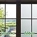 Niviy Etched Privacy Window Film Frosted Glass Static Cling Non Adhesive Window Frost Film for Home Office, 35.4 inch x 78.7 inch