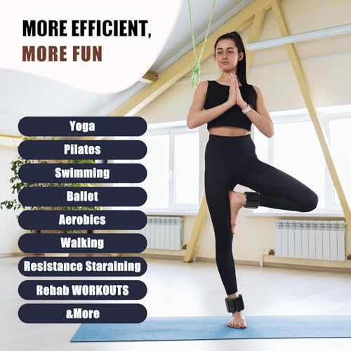 Last Page® Pilates Wrist & Ankle Weights for Women, Wearable Strong Arm & Leg Weights Set of 2, Adjustable Ankle Weights for Walking, Yoga, Dance, Barre,Gym