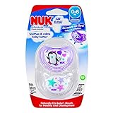 NUK Airflow Orthodontic Pacifier, 0-6 Months, Penguin/Girl, 1 pk