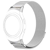 TenCloud For Samsung Gear S2 R720 R730 R730V Smart Watch Replacement Mesh Milanese Loop Wristbands w/Magnetic Closures(Silver)