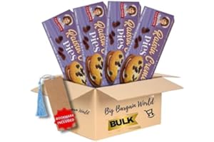 BIG BARGAIN WORLD Raisin Creme Pies, Bulk Pack 4 Box Bundle Bonus Bookmark