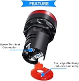 Xiatiaosann 22mm LED Indicator Light 110-220V AC/DC 5 Color Signal Lamp Panel view 5