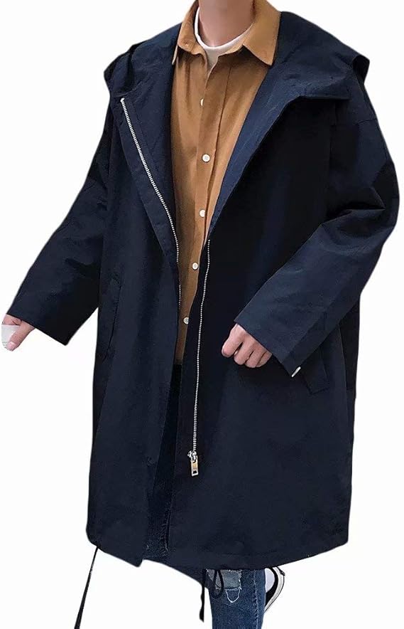 Amazon Yimanie ロングコート メンズ トレンチコート ウインド