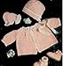 Crochet a Pink and White Set for Baby Pattern - Vintage Baby Pattern to Crochet a Sacque, Mittens, Booties and a Hat
