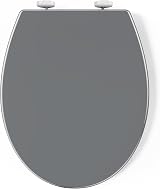 Pipishell Soft Close Toilet Seat with Quick Release Grey O Shape