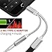 Nylon Braided 2 in 1 USB C Type C to 3.5mm Headphone Audio Aux Jack & Charge Adapter Cable Converter for Motorola Moto Z, Letv Le Pro 3 and Other Mobile Phone That Without 3.5mm Audio Jack