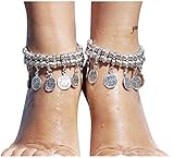 Bienvenu Hot Boho Silver Coin Anklet Bracelet Bohemian Tassel Barefoot Sandals Chain Jewelry