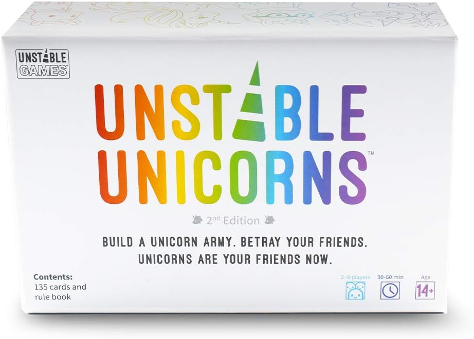 Unstable Unicorns Card Game - A Strategic Card Game & Party Game for Adults & Teens (2ND Edition with New Cards!)