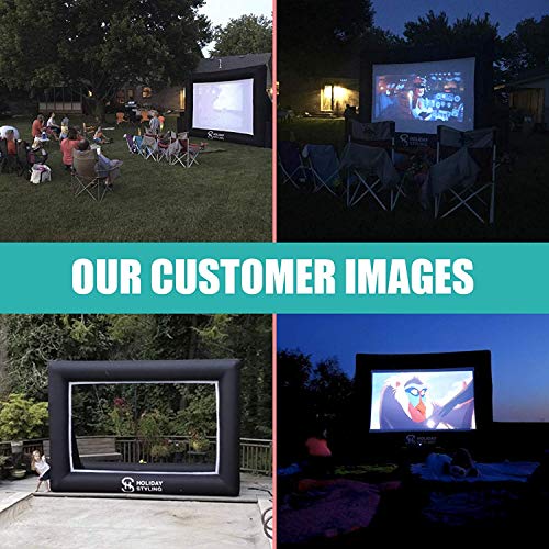 Holiday Styling Outdoor Inflatable Projector Screen 200 Inch Blow Up