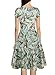 oxiuly Women's V-Neck Cap Sleeve Floral Casual Work Cocktail Swing Dress OX233 (S, Light Green)