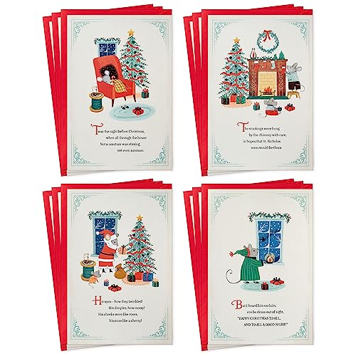 Hallmark 'Twas the Night Before Christmas Card Assortment with Keepsake Box (12…