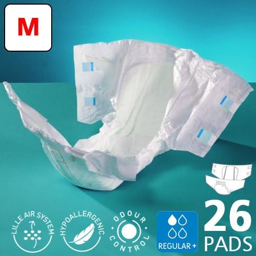 Suprem Fit AllinOne Briefs, Pack of 20, Regular +, Medium, Adult