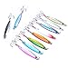 Aorace 10pcs 7cm/21g Fishing Spoon with Treble Hook Bait Lures Fish Jig with Feather