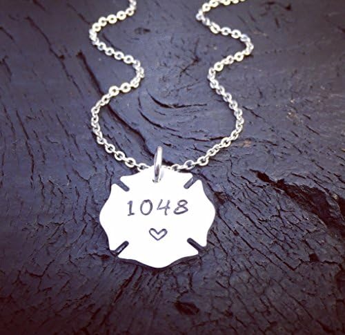 Maltese Badge Necklace | Firefighter's Jewelry | Fireman's Wife Jewelry Gift | Firefighter's Girlfriend Gift | Fireman's Mom Jewelry Gift