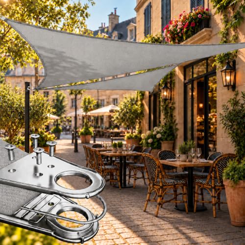 Royal Shade 45' x 46' x 65.06' Grey Triangle Super Ring Outdoor… at Amazon