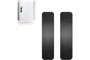 AEYNCBO Durable Cat & Dog Door Protector from Scratching - Anti-Scratch Guard for Interior/Exterior Doors, Stainless Steel Self-Adhesive Kick Plate (2 Pcs, Brushed Black, 4"x16")