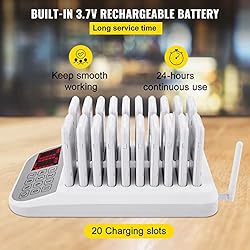 VEVOR Restaurant Pager System 20 Coasters Max 98