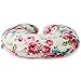 Kids N' Such Minky Nursing Pillow Cover for Breastfeeding Pillows, White Floral
