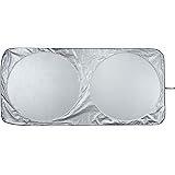 Amazon Basics UV Reflecting Foldable Front Windshield Sun Shade - 63'' x 31'', 0.1-MM Thickness