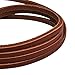 Mudder 3.5 mm Flat Genuine Leather Strip Cord String, Brown