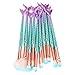 RWM Makeup Brushes 11PCS Make Up Foundation Eyebrow Eyeliner Blush Cosmetic concealer Brushes(Mermaid colorful)