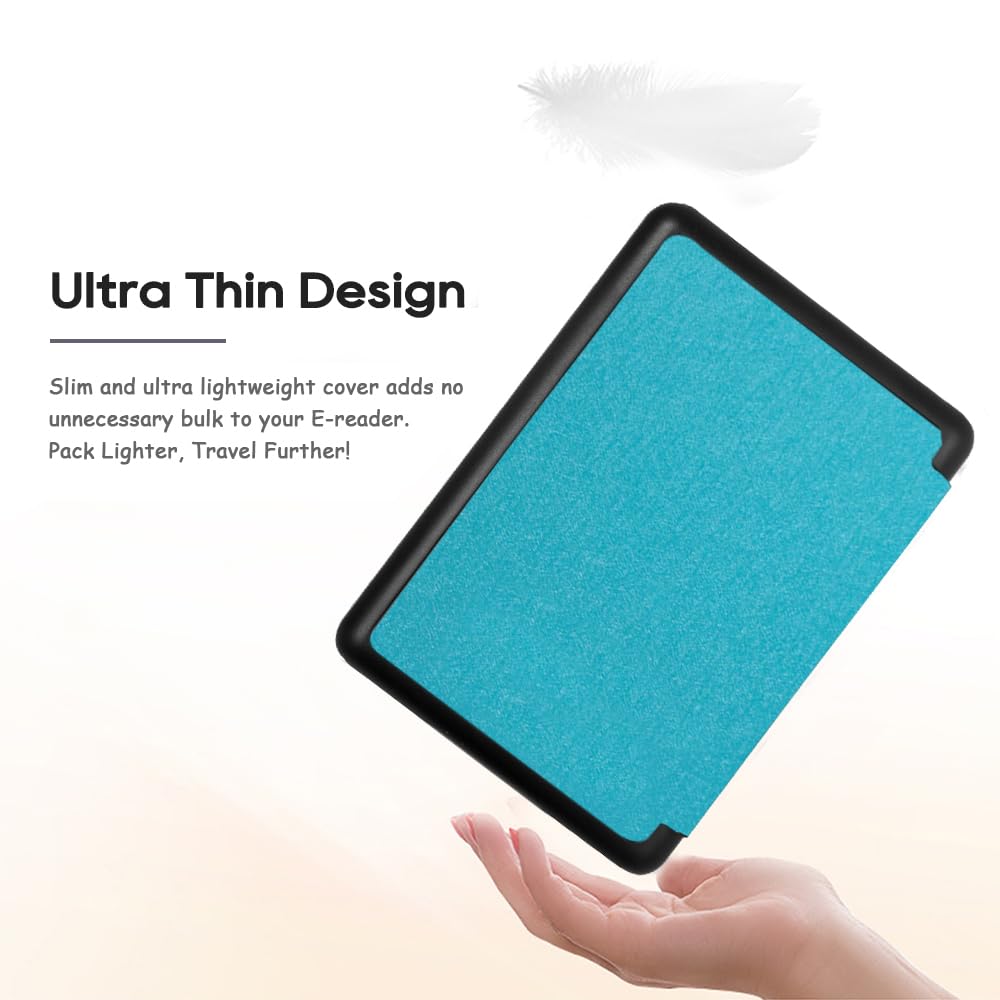 SCSVPN Case for 6'' Kindle 10th Generation 2019 Release (Model No. J9G29R) - Lightweight Durable PU Leather Cover with Hand Strap, Auto Sleep/Wake(NOT Fit Kindle Paperwhite/Kindle 2022), Blue/Mandala