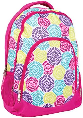 Flower Petal Burst Reinforced and Water Resistant Padded Laptop School Backpack