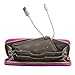Adrienne Vittadini Charging Wristlet Wallet: Smartphone Zip Wallet Case with Phone Battery Charger Power Bank for Women and Girls - Fuschia Pebble