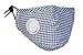 PM2.5 Blue Plaid Anti Virus Mask with Exhale Valve + 4 N99 Filters (Available in Red Plaid & Blue Plaid)