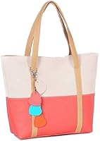 OrangeTag Fashion Stripe Single Shoulder Canvas Bag Women Handbag (Black White) &iexcl;&shy;