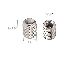 M4 x 6mm Stainless Steel Socket Set Screws Hexagon