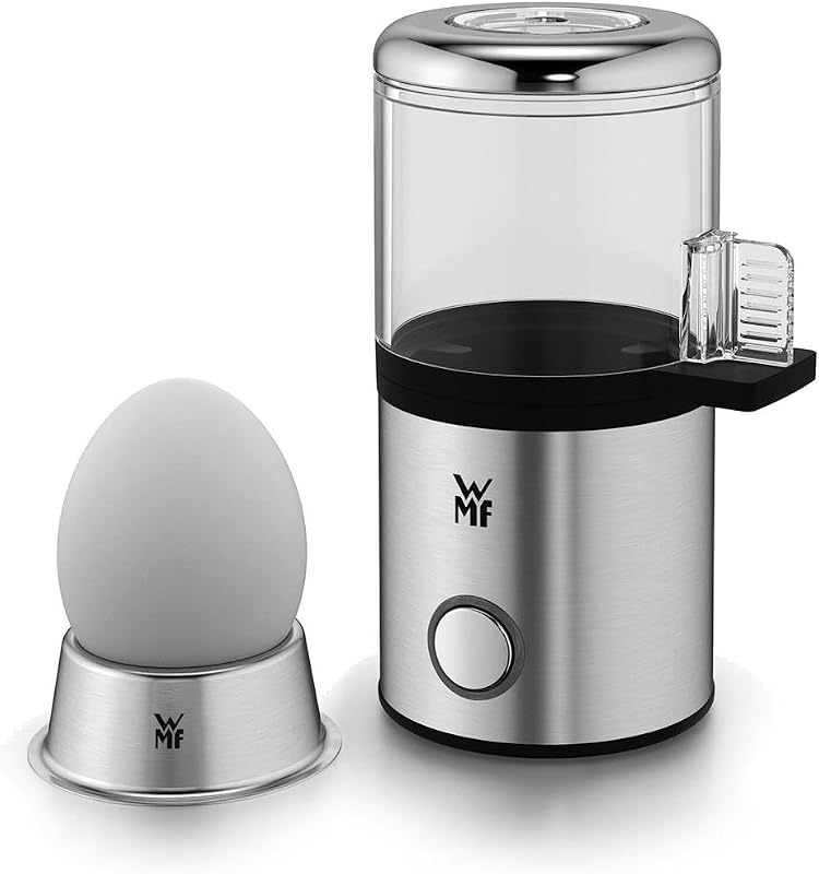 Kitchenminis - 1 Egg Cooker 55 W Egg Cooker, com Tritan sem BPA, inclui copo de ovos, contador de água e acabamentos em aço inoxidável de chroman, luz LED