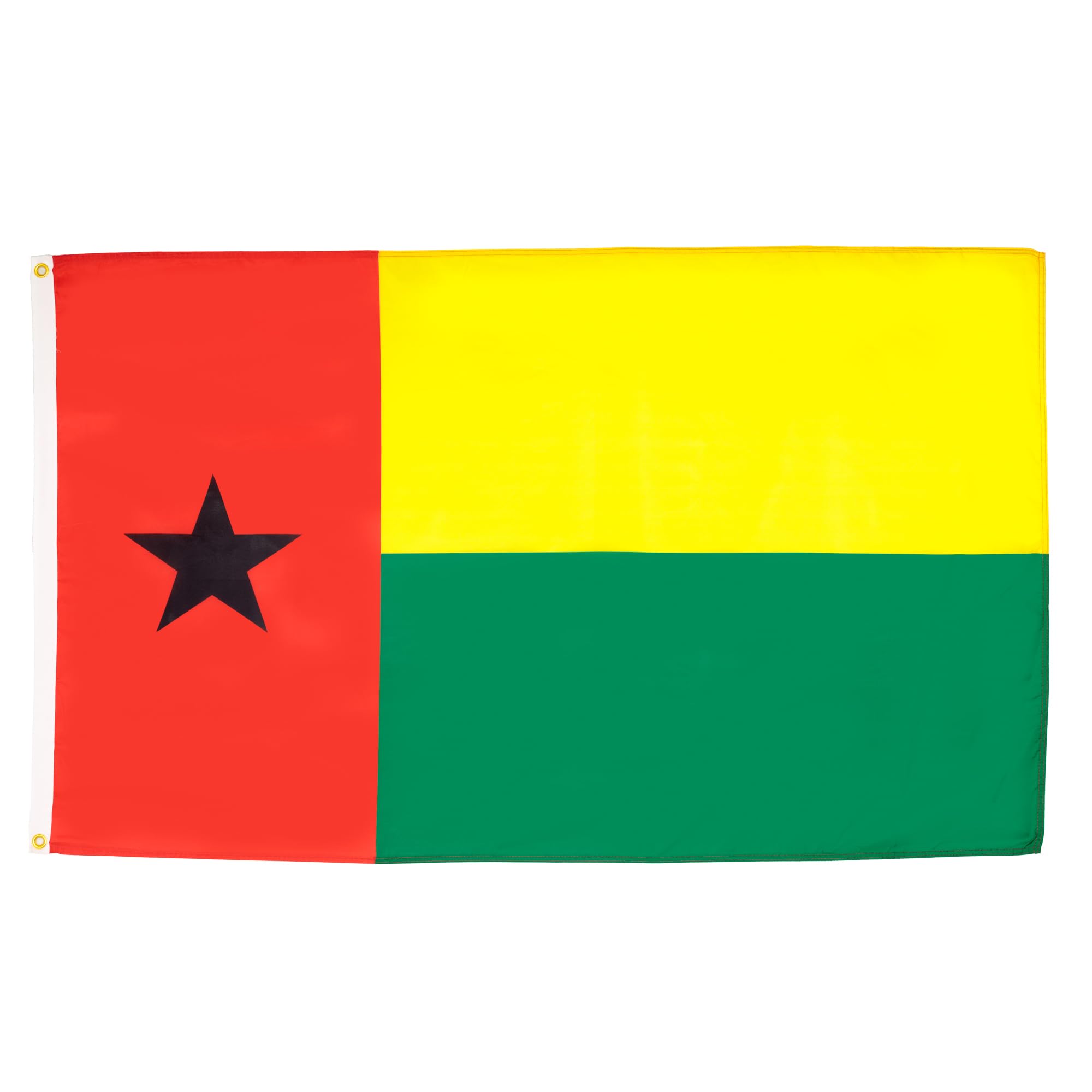 AZ FLAG - Guinea-Bissau Flag - 2x3 Ft - 100D Polyester Bissau-Guinean Banner with Two Metal Grommets - Fade Resistant - Vivid Colors - 2' x 3' Feet - 90x60 Cm — image 1
