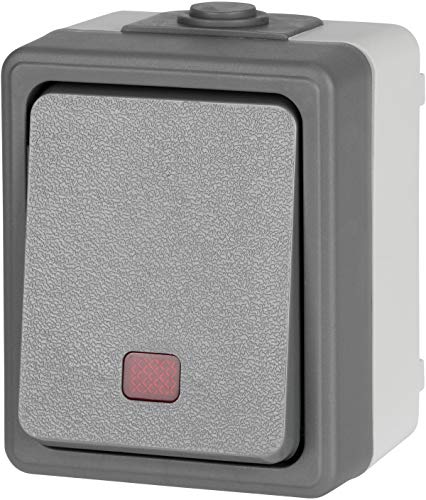 Aufputz Ein-/Ausschalter mit LED IP44