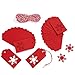 Whaline 100Pcs Snowflakes Paper Tags Christmas Kraft Gift Tags Hang Labels with 30 Meters Twine for DIY Arts and Crafts,Holiday Gift Favor (Red)