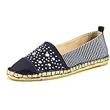 White Mountain Alfresco Women Round Toe Canvas Blue Espadrille