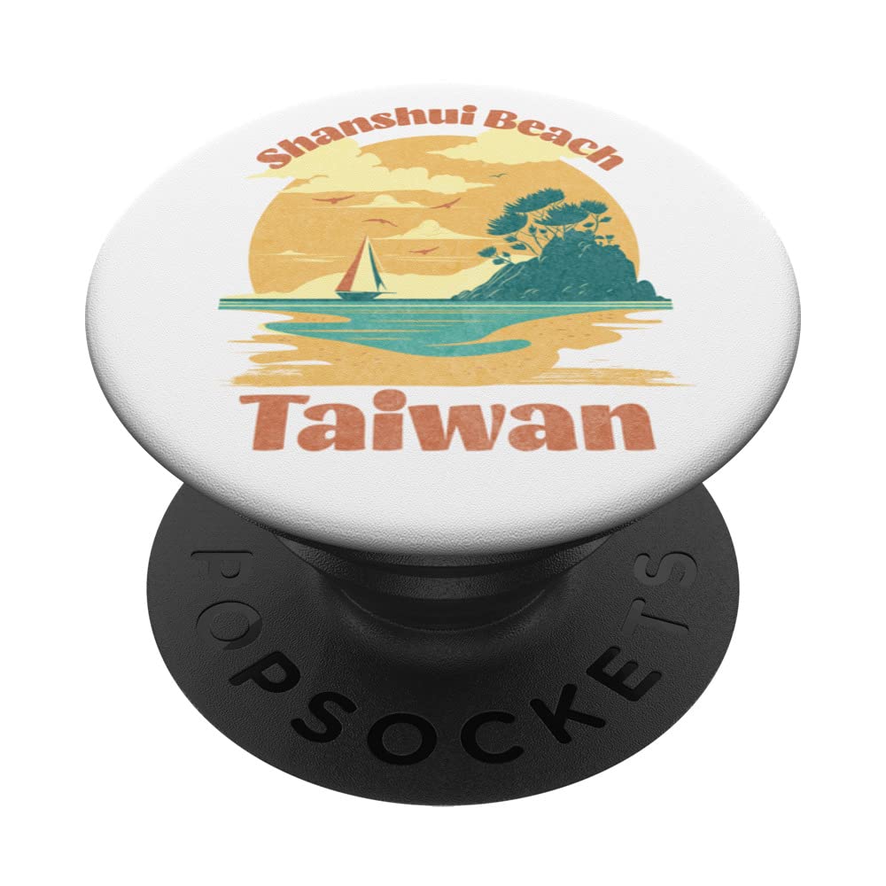 Shanshui Beach Taiwan Surfing Surf Beach Vacation PopSockets Swappable PopGrip