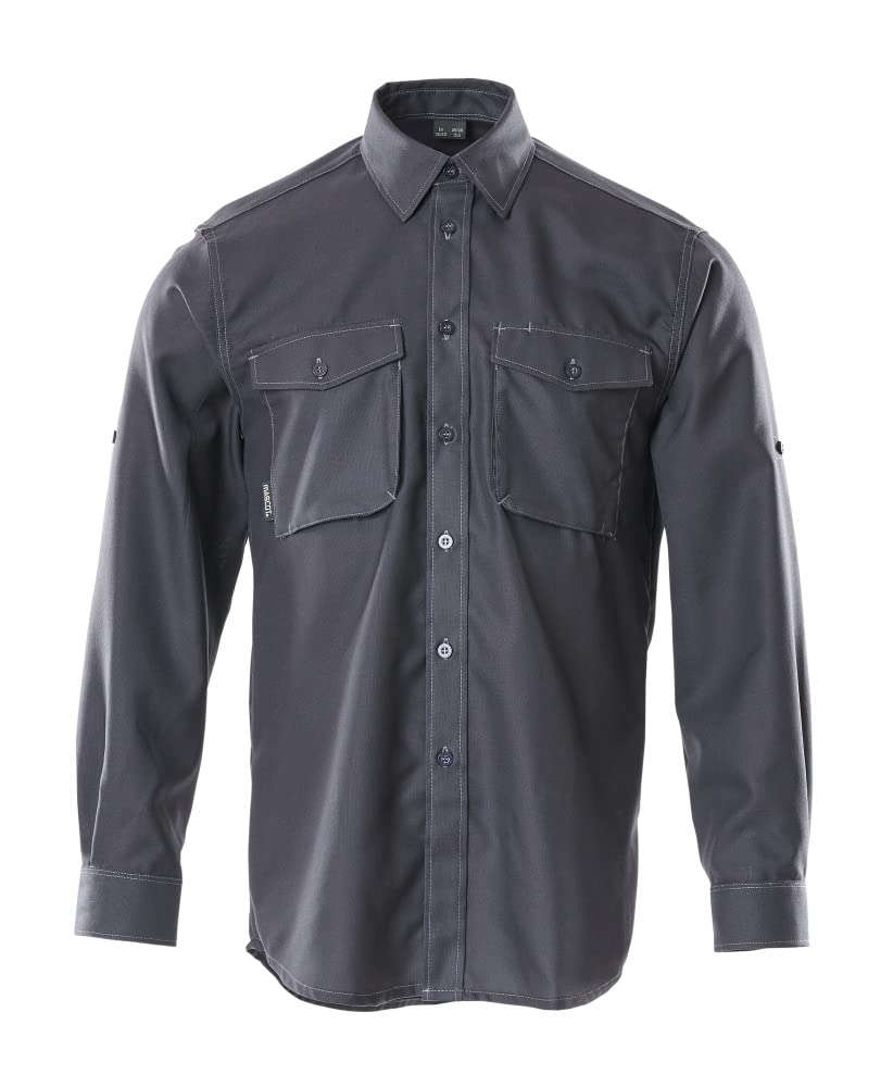 Mascot 50376-024-010 Hampton Crossover Modern Fit Shirt, Size 49-50, Dark Navy