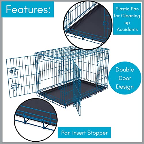 Best Wire Dog Kennel Medium (36 Inches) Double Door Metal Steel Crates Indoor